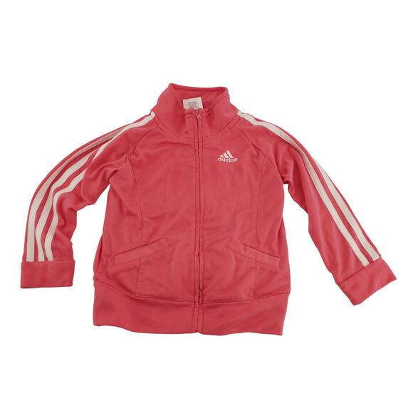 Adidas Kids Pink 3-Stripe Track Jacket Size 3T - Picture 5 of 7